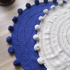 Handmade Cotton Crochet Rug Pack of 3